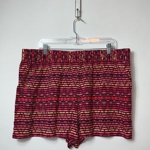 Apt. 9 Stretch Waist Tribal Print Shorts Size XL